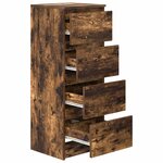 vidaXL Buffet chêne fumé 37 5x35x99 cm bois d'ingénierie