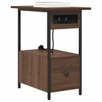 vidaXL Cabinet de chevet Chêne brun 60 x 30 x 61 cm Bois d'ingénierie