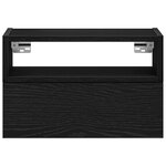 vidaXL Table de chevet murale noir 45x26x28 5 cm