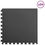 vidaXL Tapis de sol de piscine 24 Pièces Noir 8 64 ㎡ Mousse EVA