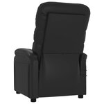 vidaXL Fauteuil électrique de massage Noir Similicuir