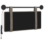 vidaXL Tête de lit suspendue Avec lumière LED Gris PU antique