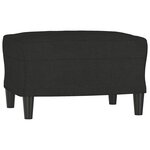 vidaXL Ensemble de canapés 4 Pièces avec coussins Noir Tissu