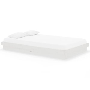 vidaXL Cadre de lit sans matelas blanc bois massif 120x200 cm