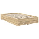 vidaXL Cadre de lit Chêne Sonoma 120 x 200 cm Bois d'ingénierie