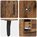 vidaXL Buffet Bois Ancien 69 5 x 34 x 90 cm Bois d'ingénierie et fer