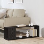Bibliothèque vidaXL noire en chêne  100x24x32 cm  en bois d'ingénierie