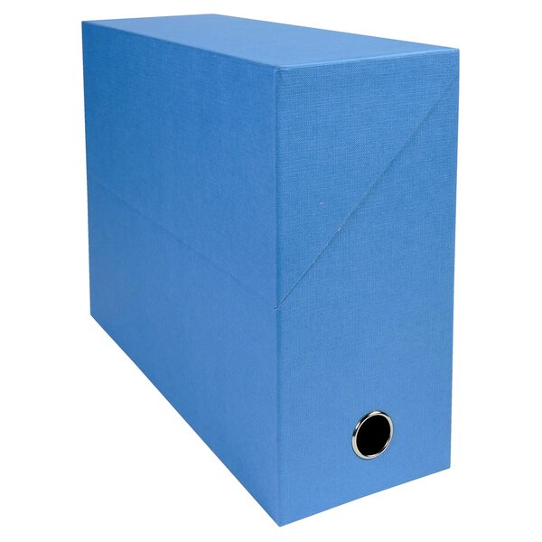 Boite Transfert Dos 120mm Papier Toilé - Bleu Clair - X 5 - Exacompta