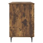vidaXL Bureau Chêne fumé 142 5 x 50 x 75 cm Bois d'ingénierie