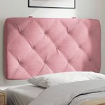 vidaXL Coussin de tête de lit rose 90 cm velours