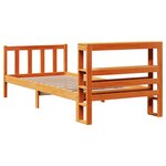 vidaXL Cadre de lit avec tête de lit cire marron 90x190 cm bois de pin