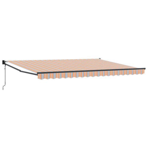 vidaXL Store rétractable automatique à rayures multicolores 450 x 300 cm