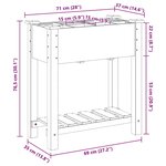 vidaXL Cache-pot de jardin avec étagère Beige 71 x 37 x 76.5 cm
