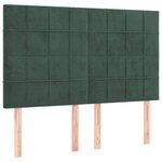 vidaXL Sommier à lattes de lit et matelas Vert foncé 140x190cm Velours