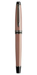 Waterman expert stylo plume  or rose métallisé  plume fine  encre bleue  coffret cadeau