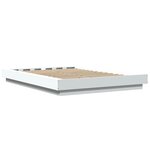 vidaXL Cadre de lit avec lumières LED sans matelas blanc 120x190 cm