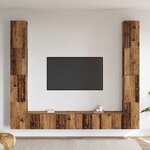 vidaXL Meubles TV muraux 6 Pièces vieux bois bois d'ingénierie