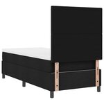 vidaXL Lit à ressorts avec matelas Noir 90 x 190 cm tissu