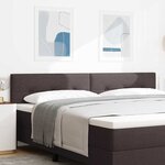 vidaXL Tête de lit LED capitonnée marron foncé en tissu 100 cm