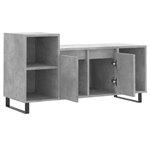 vidaXL Meuble TV Gris béton 100x35x55 cm Bois d'ingénierie