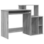 vidaXL Bureau avec rangement Gris Sonoma 120 5 x 44 x 88 5 cm Bois d'ingénierie