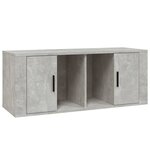 vidaXL Meuble TV Gris béton 100x35x40 cm Bois d'ingénierie