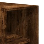 vidaXL Garde-robe chêne fumé 30x50x200 cm bois d'ingénierie