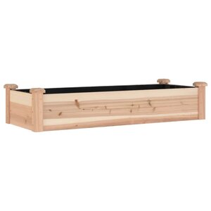 vidaXL Lit surélevé de jardin doublure 120x45x25 cm bois massif sapin