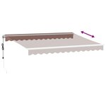 vidaXL Auvent rétractable automatique marron 350x250 cm