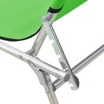 vidaXL Chaise longue pliable avec auvent acier vert pomme