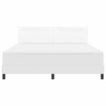 vidaXL Cadre de Lit avec Matelas Blanc 180 x 200 cm Faux cuir