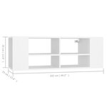 vidaXL Meuble TV mural Blanc 102x35x35 cm Bois d’ingénierie