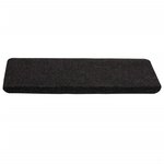 vidaXL Tapis d'escalier auto-adhésifs 15 Pièces 65x24 5x3 5 cm Noir