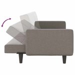 vidaXL Canapé-lit avec coussins taupe tissu
