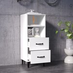 vidaXL Buffet Blanc 34 5x34x90 cm Bois d'ingénierie