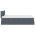 vidaXL Cadre de lit ottoman avec matelas gris foncé 140x200 cm velours
