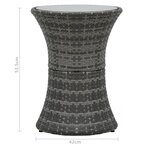 Vidaxl table d'appoint de jardin forme de tambour gris résine tressée