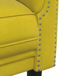 vidaXL Canapé à 3 places jaune velours