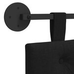 vidaXL Tête de lit suspendue Noir Tissu
