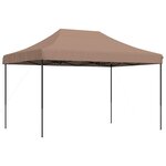 vidaXL Tente de fête 279 x 410 x 315 cm Marron Tissu Oxford