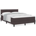 vidaXL Lit à ressorts avec matelas gris foncé 160x200 cm en tissu