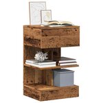 vidaXL Tables de chevet 2 Pièces vieux bois 40x35x65 cm bois d’ingénierie