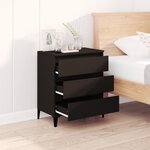 vidaXL Buffet Noir 60x35x70 cm Bois d'ingénierie