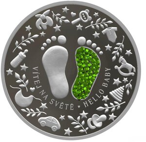 Pièce de monnaie en Argent 2 Dollars g 31.1 (1 oz) Millésime 2025 Crystal Series HELLO BABY