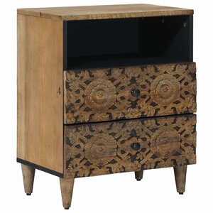 vidaXL Armoire de lit Marron 50 x 33 x 60 cm Bois de mangue massif