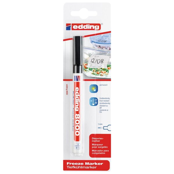 Marqueur Spécial Surgelés 8000 Noir 1 mm EDDING