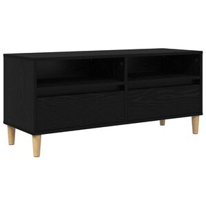vidaXL Meuble TV Chêne noir 100 x 34 5 x 44 5 cm Bois d'ingénierie