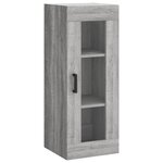 vidaXL Buffet haut Sonoma gris 34 5x34x180 cm Bois d'ingénierie