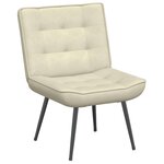 vidaXL Chaise de relaxation avec tabouret crème velours