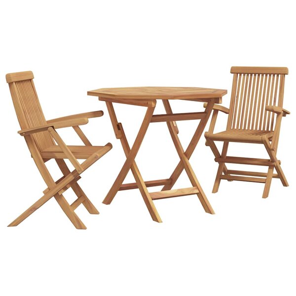 vidaXL Ensemble de salle à manger pour jardin 3 Pièces Marron